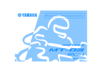 Yamaha MT-03 - Owners manual 2016-0